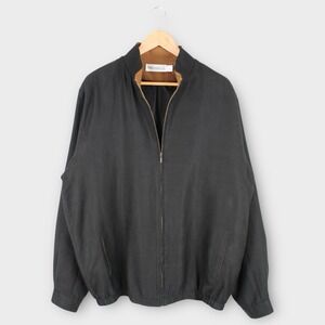 Vintage St. Croix Jacket XLT Black Microfiber Windbreaker Bomber USA Made